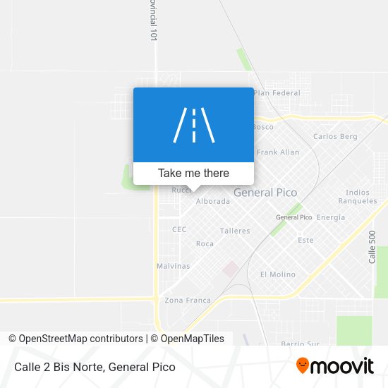 Mapa de Calle 2 Bis Norte