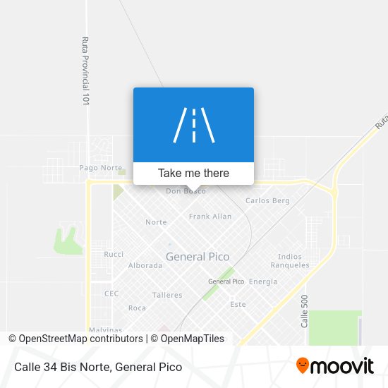 Mapa de Calle 34 Bis Norte