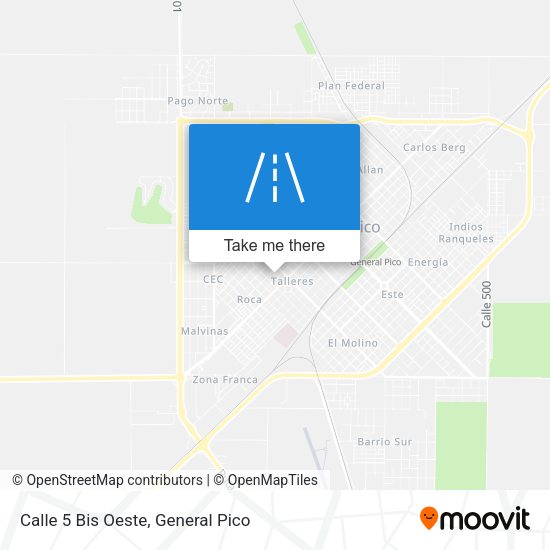 Mapa de Calle 5 Bis Oeste