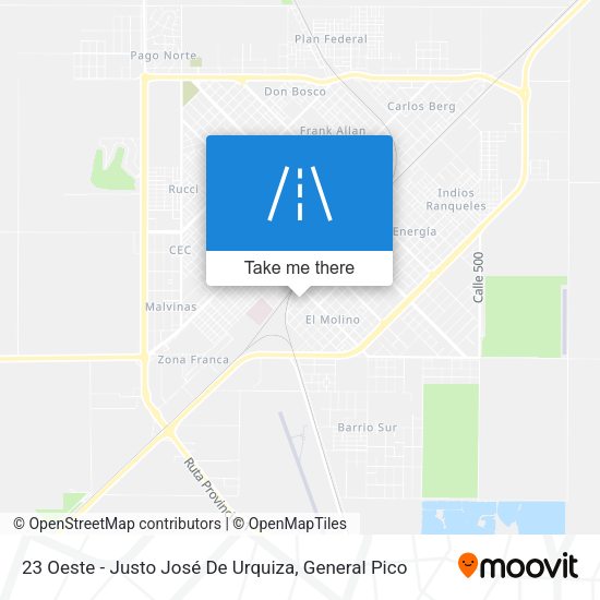 23 Oeste - Justo José De Urquiza map