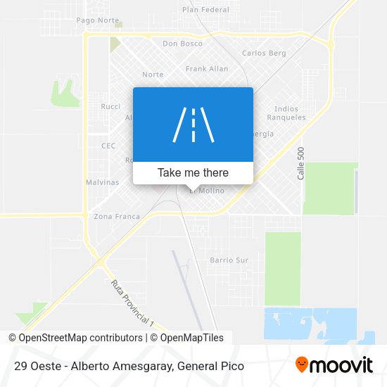 29 Oeste - Alberto Amesgaray map