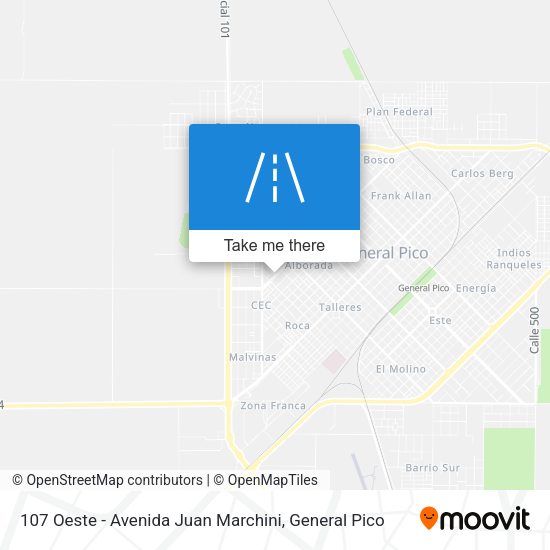107 Oeste - Avenida Juan Marchini map