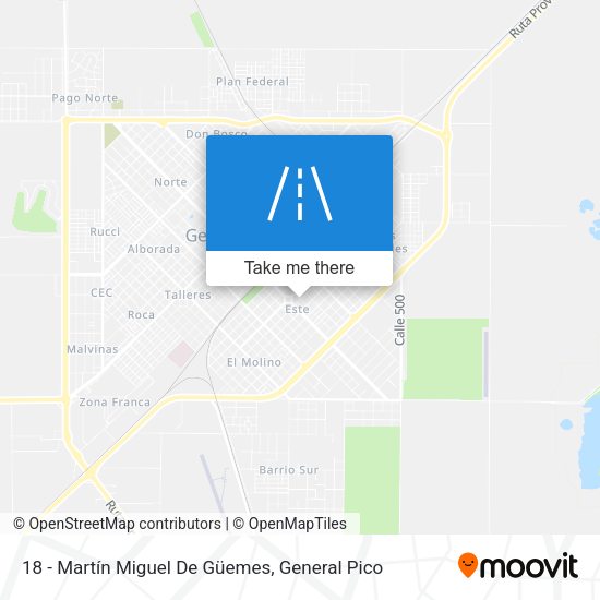Mapa de 18 - Martín Miguel De Güemes