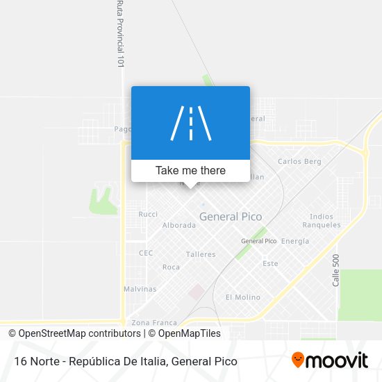16 Norte - República De Italia map