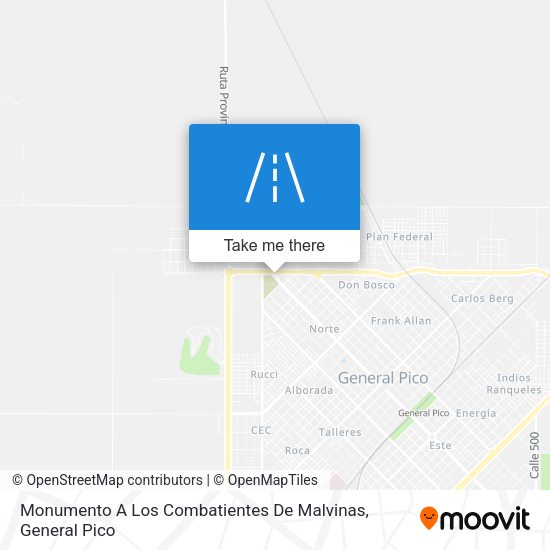 Monumento A Los Combatientes De Malvinas map