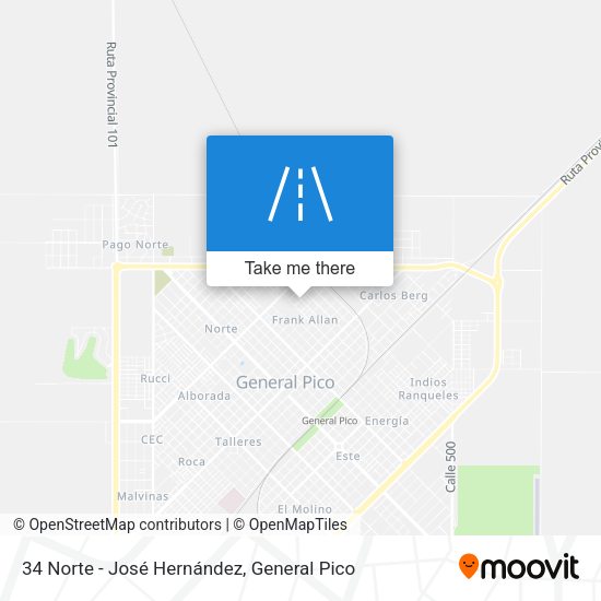 34 Norte - José Hernández map
