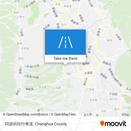 同源圳自行車道 map