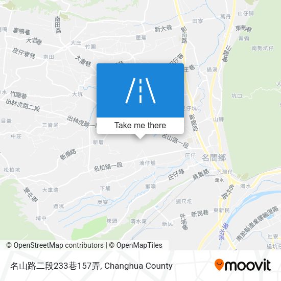 名山路二段233巷157弄地圖