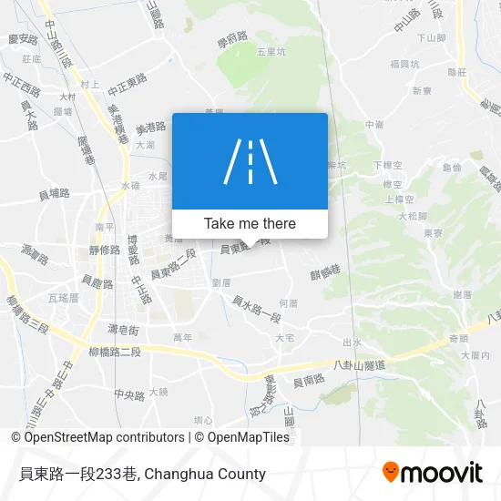 員東路一段233巷地圖