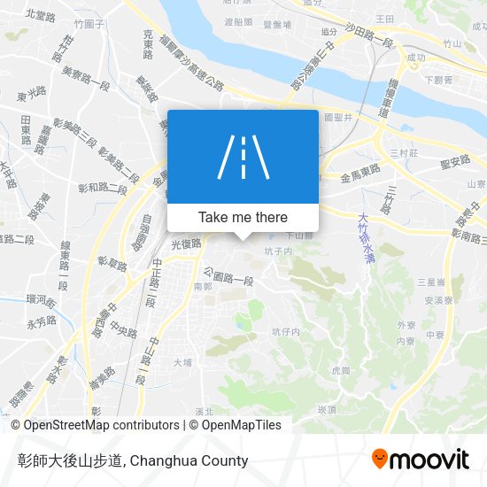 彰師大後山步道 map