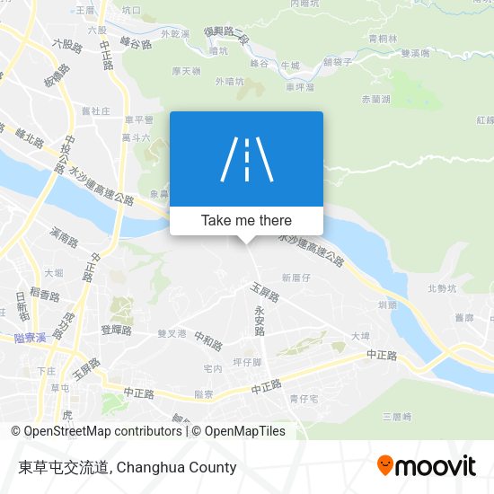 東草屯交流道 map
