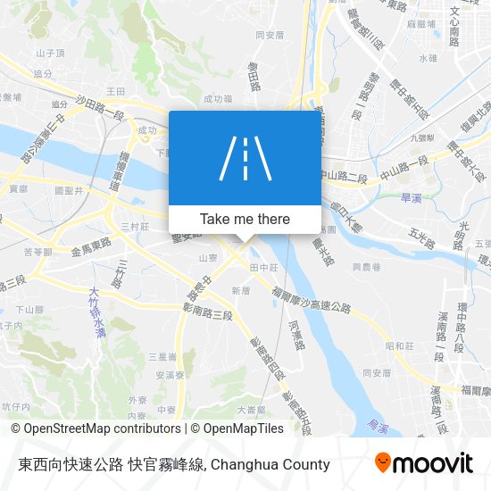 東西向快速公路 快官霧峰線 map