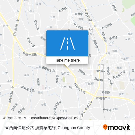 東西向快速公路 漢寶草屯線地圖