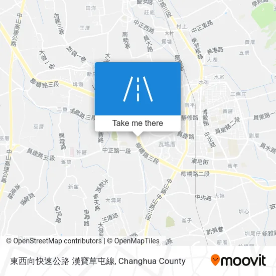 東西向快速公路 漢寶草屯線 map