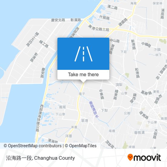 沿海路一段 map