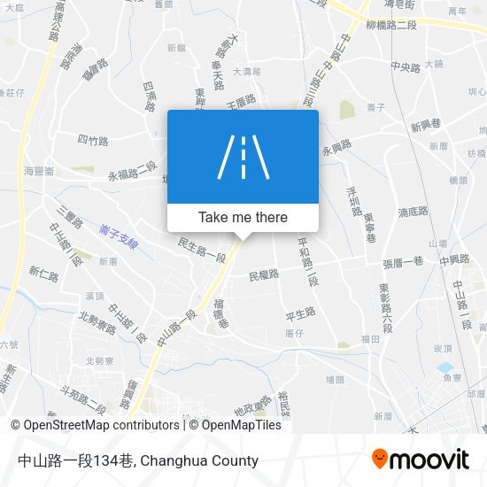 中山路一段134巷地圖