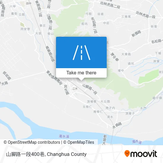 山腳路一段400巷 map