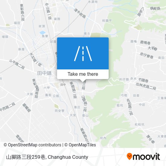 山腳路三段259巷地圖