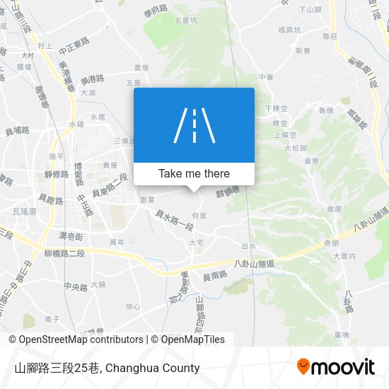 山腳路三段25巷地圖