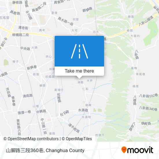 山腳路三段360巷地圖