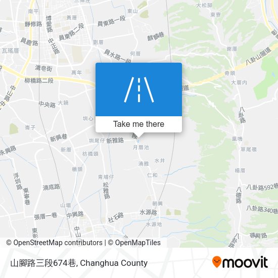 山腳路三段674巷地圖