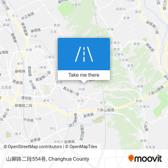 山腳路二段554巷地圖