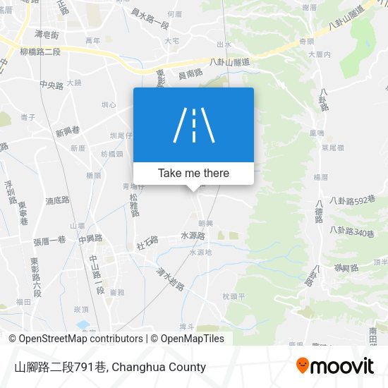 山腳路二段791巷地圖