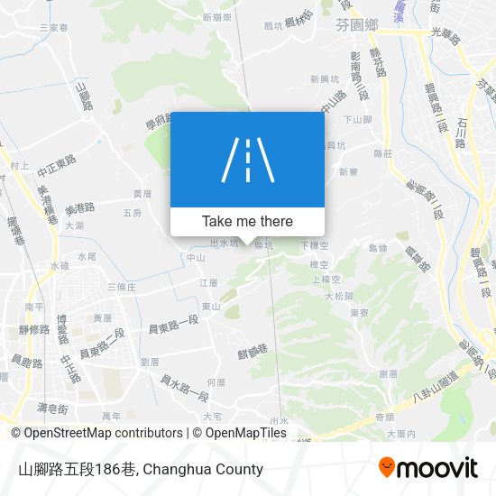 山腳路五段186巷地圖