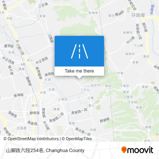 山腳路六段254巷地圖