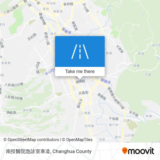 南投醫院急診室車道地圖