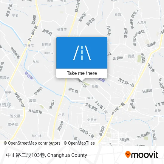 中正路二段103巷地圖