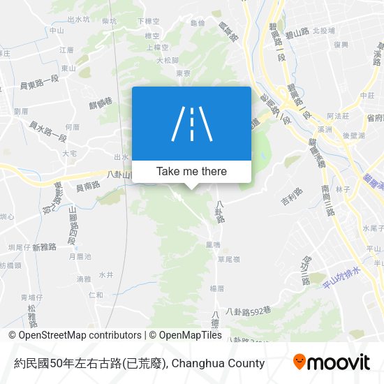 約民國50年左右古路(已荒廢)地圖