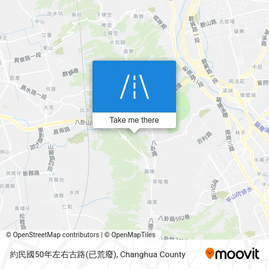 約民國50年左右古路(已荒廢)地圖