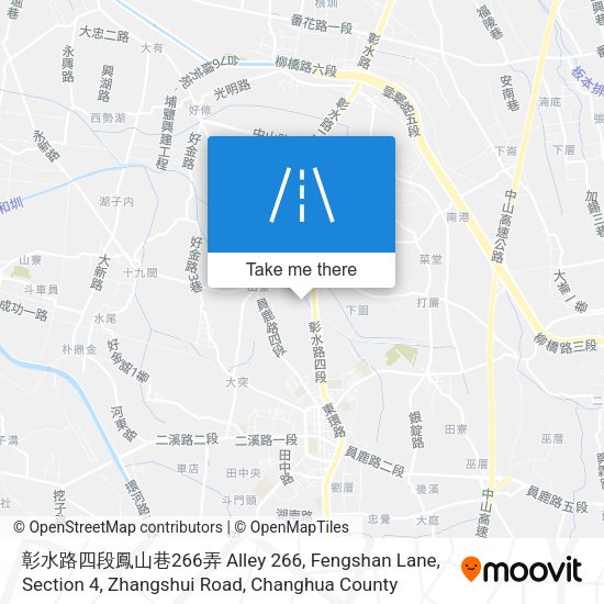 彰水路四段鳳山巷266弄 Alley 266, Fengshan Lane, Section 4, Zhangshui Road map