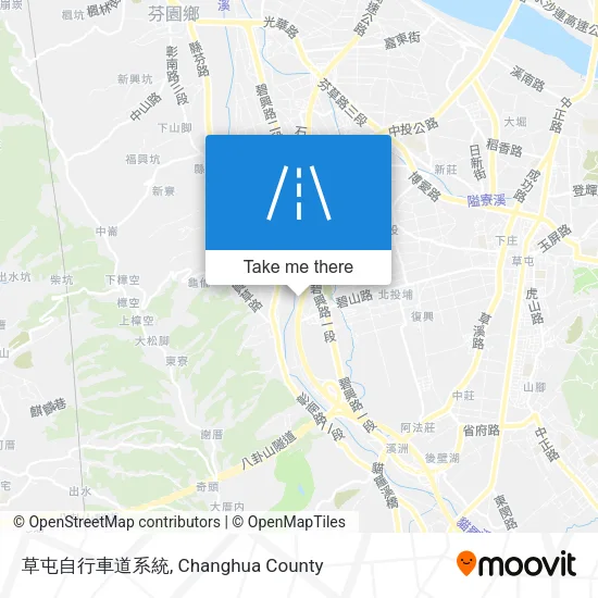 草屯自行車道系統 map