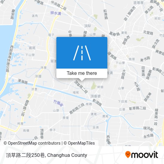 頂草路二段250巷地圖