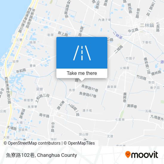 魚寮路102巷地圖
