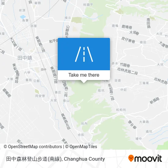 田中森林登山步道(南線)地圖