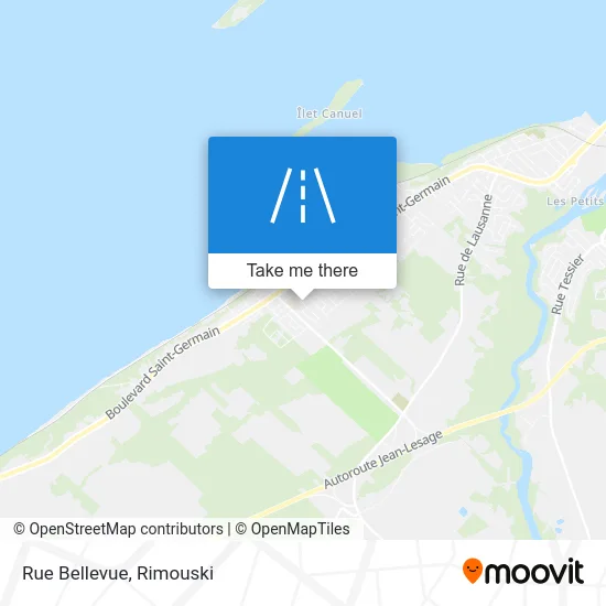 Rue Bellevue map
