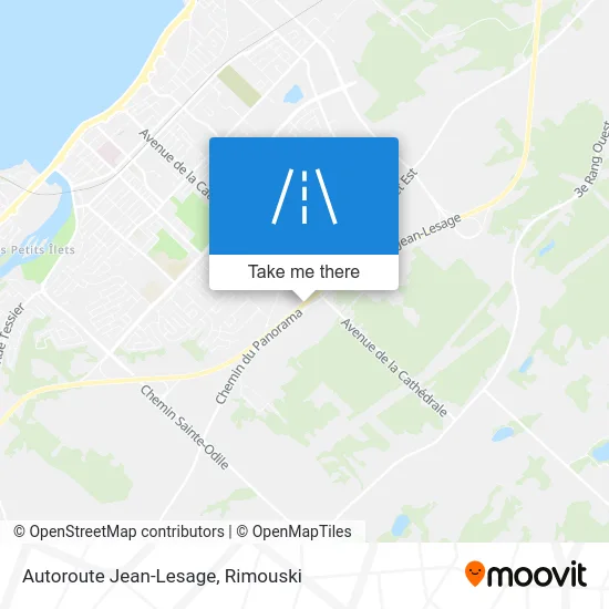 Autoroute Jean-Lesage map