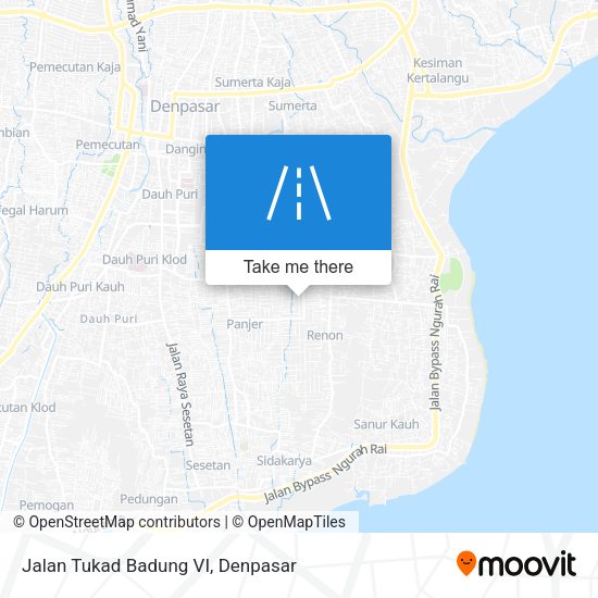 Jalan Tukad Badung VI map