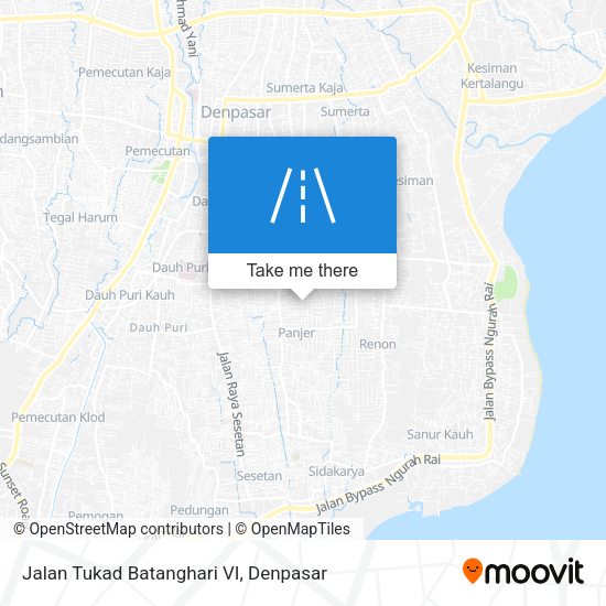 Jalan Tukad Batanghari VI map