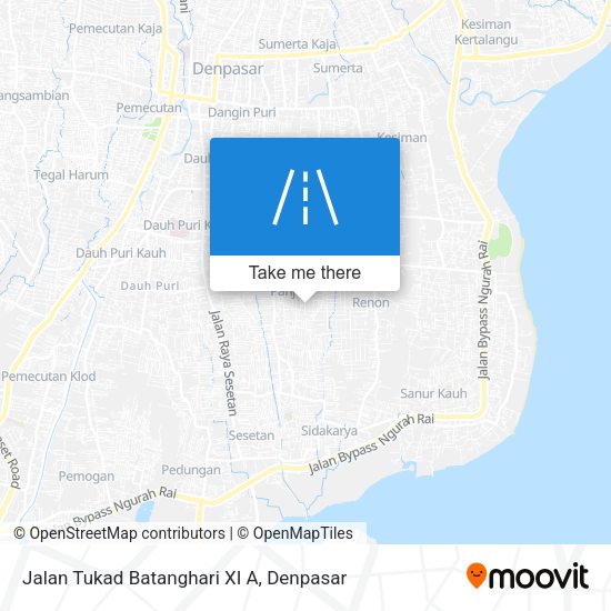 Jalan Tukad Batanghari XI A map