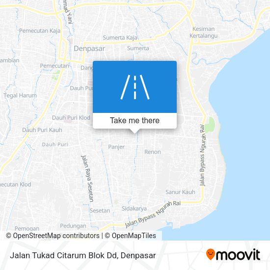 Jalan Tukad Citarum Blok Dd map