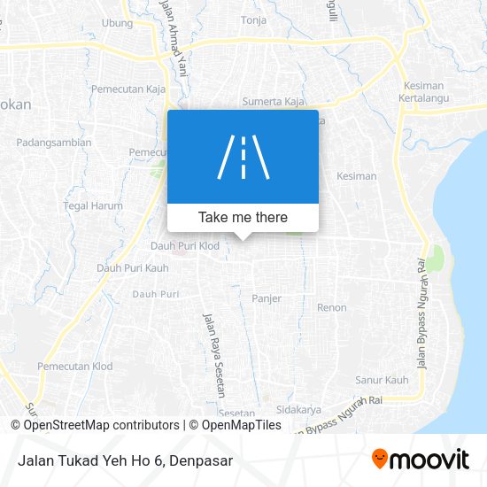 Jalan Tukad Yeh Ho 6 map