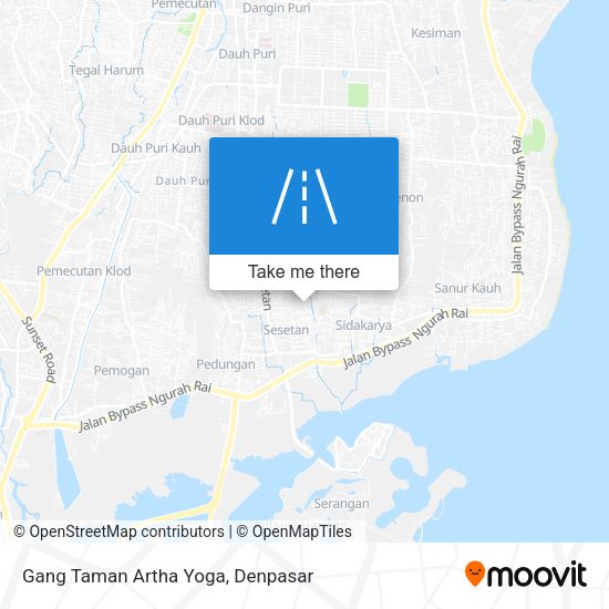 Gang Taman Artha Yoga map