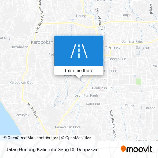 Jalan Gunung Kalimutu Gang IX map