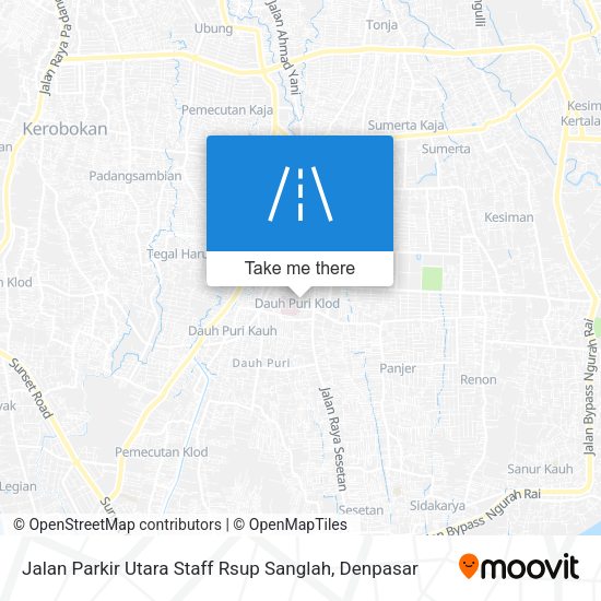 Jalan Parkir Utara Staff Rsup Sanglah map