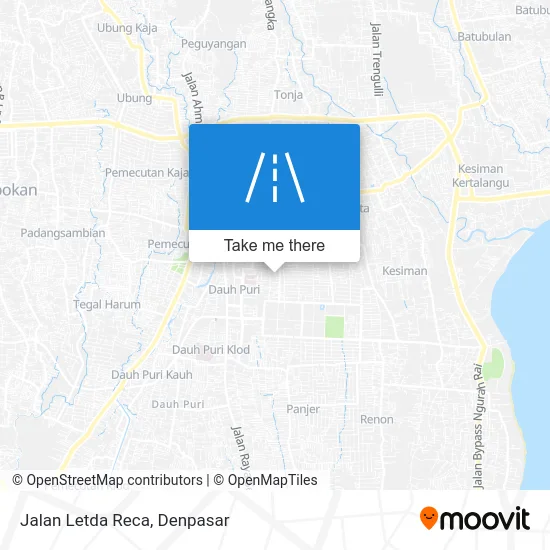 Jalan Letda Reca map