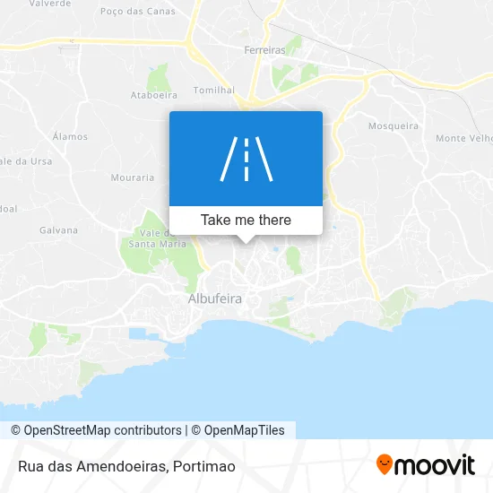 Rua das Amendoeiras map